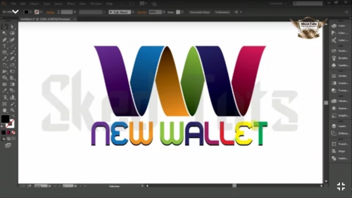 সিমপেল থ্রীডি লোগো ডিজাইন ইন এডোবী ইলস্ট্রেটর কক 2015.