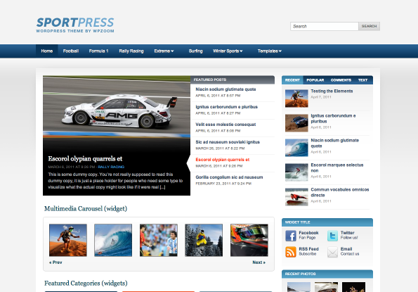 চমৎকার একটি প্রিমিয়াম ওয়ার্ডপ্রেস স্পোর্টস টেমপ্লেট নিয়ে নিন ফ্রীতে ।