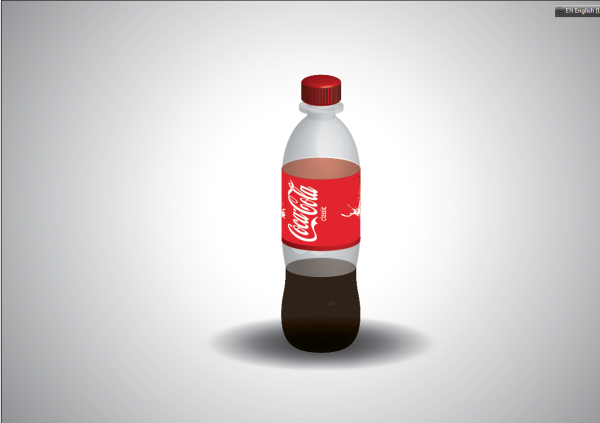 কিভাবে ইলাস্ট্রেটরের থ্রীডি ইফেক্ট ব্যবহার করে কোকাকোলার প্লাস্টিক আলোকবেদী স্বচ্ছ বোতল ডিজাইন করবেন।