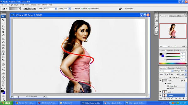 creat a glow in photoshop