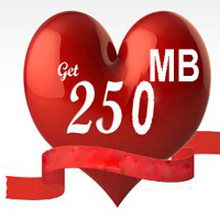 ভেলেইন্টাইন ডে অফার, ২৫০ এমবি।