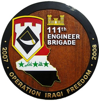 111th Engineer Brigade Seal Plaque