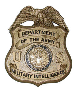 Department of the Army Military Intelligence Badge Plaque