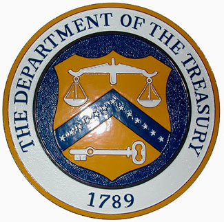 Department of the Treasury Seal Plaque