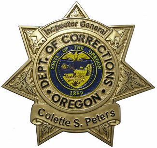 Inspector General Department of Corrections Badge Plaque