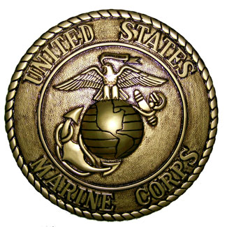 Marine Corps Seal Coin Plaque - Gold