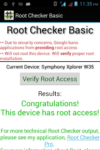 রুট করুন আপনার সিম্ফনি w35