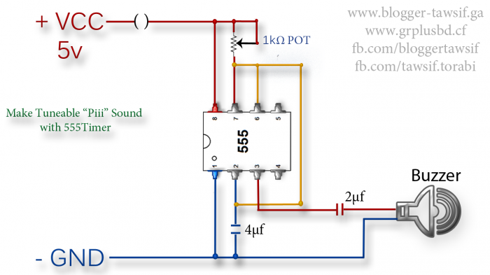 555 Timer IC: প্রোজেক্ট:: ২ :: টিউন করা যায় এমন অ্যালার্ম