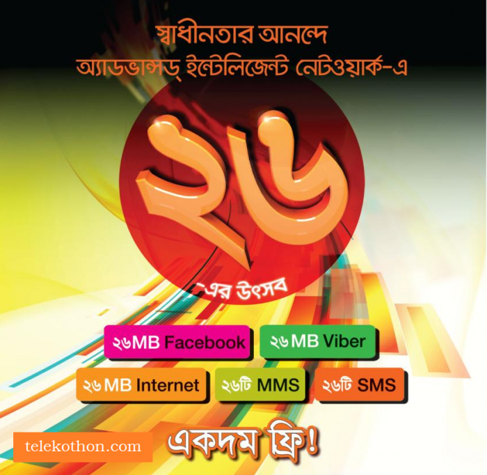 হট অফার! বাংলালিংক দিচ্ছে মোট ৭৮ মেগাবাইট ইন্টারনেট , ২৬ এসএমএস, ২৬ এমএমএস একদম ফ্রী !!