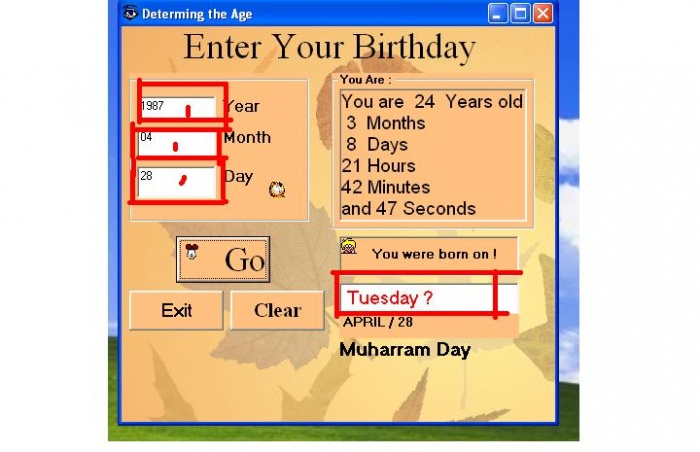 আপনি কি জানেন কি বার আপনার জন্ম হইছে,আসুন জানি,সাথে জানি আপনার বয়স কত ? (পুরাটাই অফ লাইন এ)