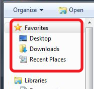 উইন্ডোজ চালানো সহজতর করতে কিছু টিপস্ অ্যান্ড ট্রিক্স (win 7 & 8 এর জন্য) আজকের বিষয়ঃ Favorites নেভিগেশন