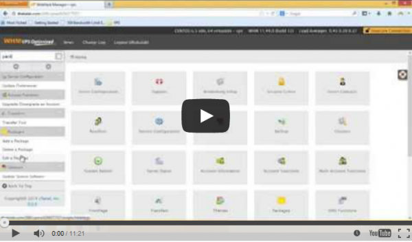 WHM থেকে প্যাকেজ ও cPanel একাউন্ট ও প্যাকেজ তৈরীর জন্য বাংলায় ভিডিও টিউটরিয়াল