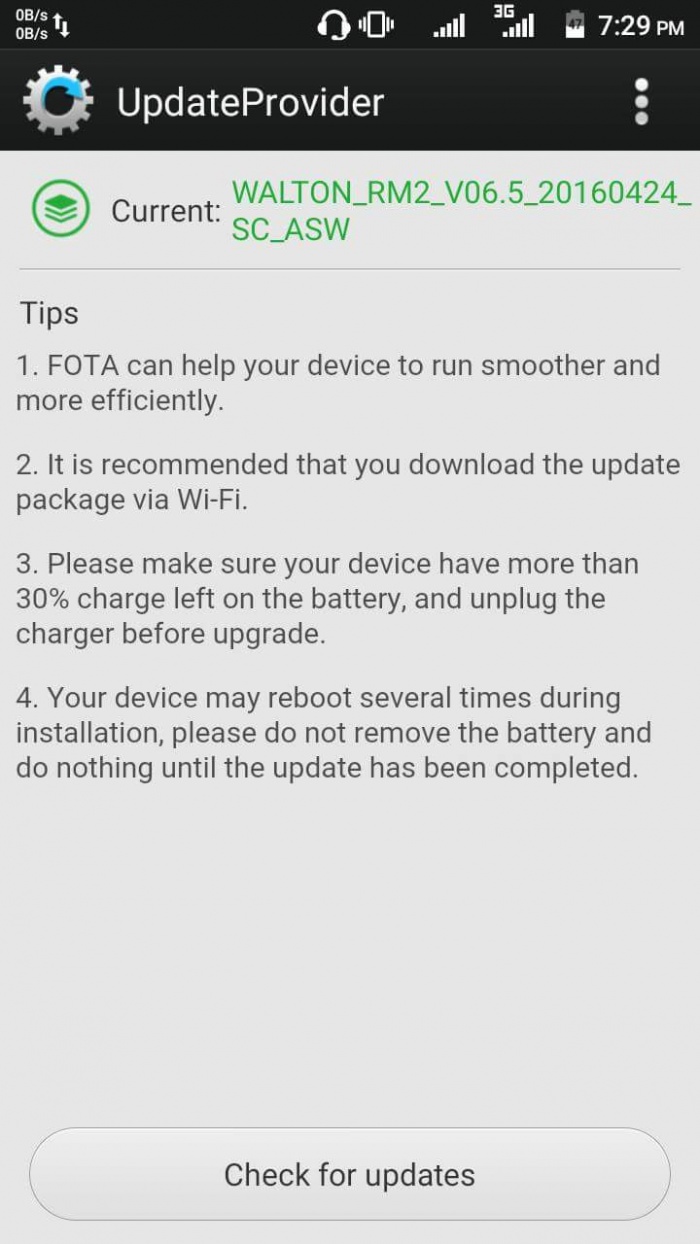আপডেট করেনিন আপনার Walton Primo RM 2 এর লেটেস্ট V06.5