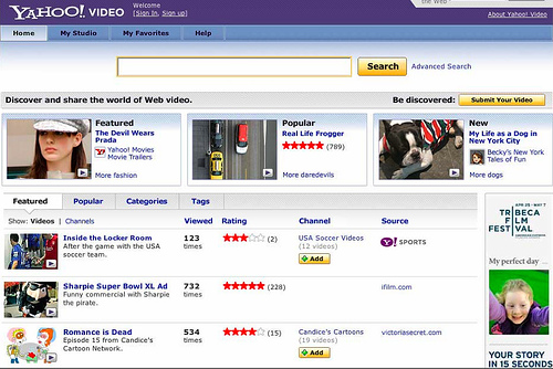 yahoo!video