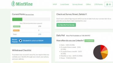 সার্ভে করুন উপার্জন করুন mintvine Site থেকে।