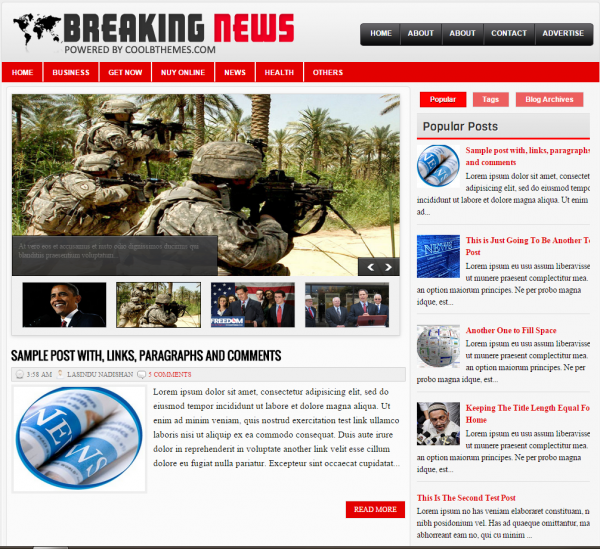 ব্লগার এর জন্য নিউজ পেপার স্টাইল টেমপ্লেট