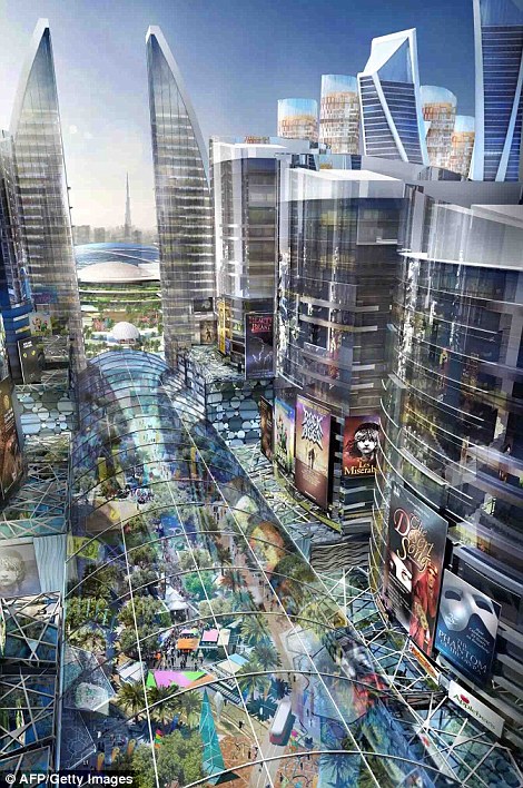 বিশ্বের প্রথম জলবায়ু নিয়ন্ত্রিত শহরসহ পৃথিবীর সবচেয়ে বড় শপিং মল , থিম পার্ক , থিয়েটার এবং  ১০০টি হোটেল ৫ মাইলের উপর জায়গা নিয়ে নির্মান করা হবে দুবাইয়ে!!